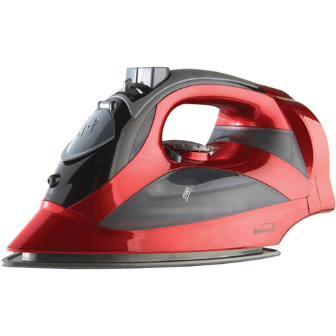 Brentwood Red Steam Iron With Retractable Cord