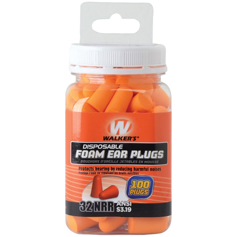 Walkers Game Ear Foam Ear Plugs 100-ct Jar