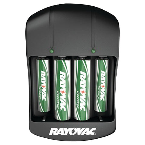 Rayovac Value Charger With 2 Aaa & 2 Aa Ready-to-use Rechargeable Batteries