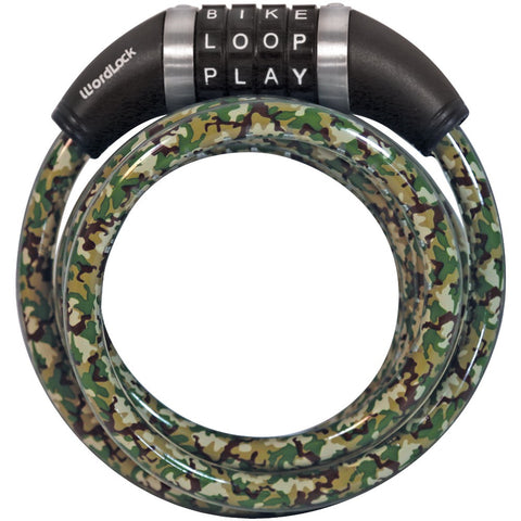 Wordlock 10mm Combination Resettable Camo Green Lock 5ft