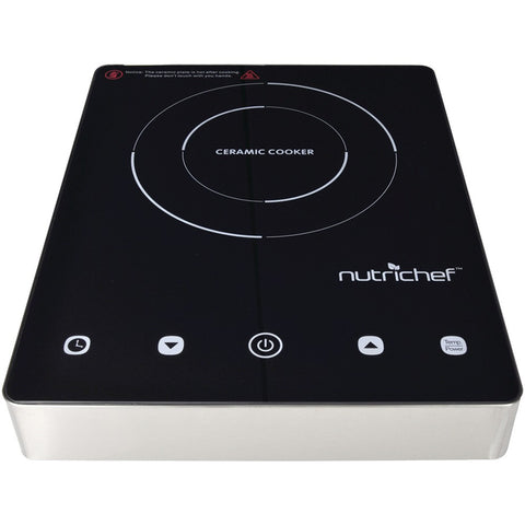 Nutrichef Stainless Steel Ceramic-induction Electric Glass Burner Cooktop