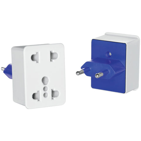 Travel Smart By Conair Dual-outlet Adapter Plug For Southern Europe Parts Of Africa Asia Caribbean & Middle East