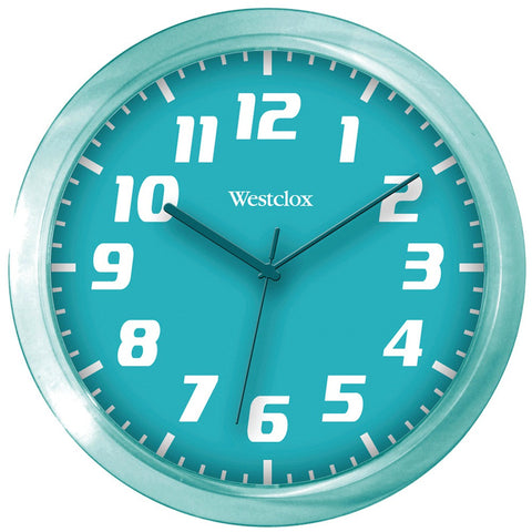 Westclox 7.75&#34; Translucent Wall Clock (teal)