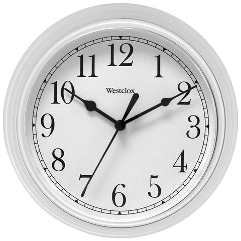 Westclox 9&#34; Decorative Wall Clock (white)
