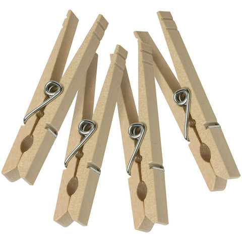 Honey-can-do Wood Clothespins With Spring 100 Pk