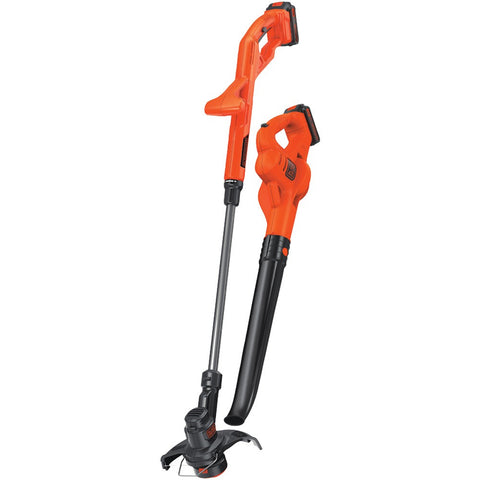 Black And Decker 20-volt Max 10&#34; String Trimmer And Edger Hard Surface Sweeper & 2 Batteries Combo Kit